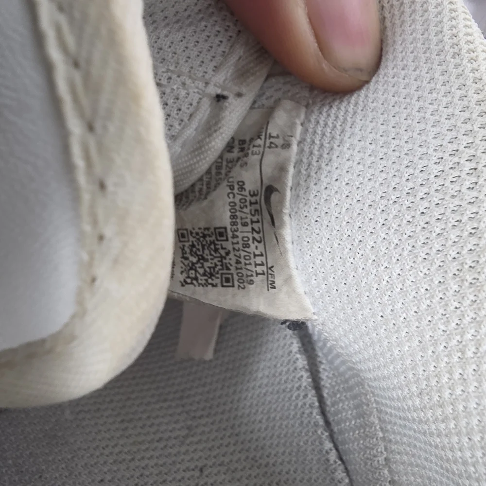 Nike Air Force 1 Low White 315122-111 Men's 14 Shoes Vintage Triple White